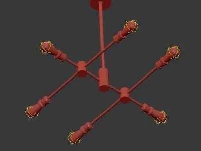 TRIBECA chandelier with four lights hanging from it 3D model
