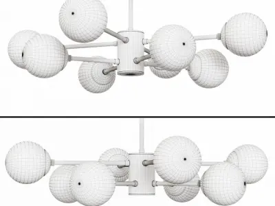 Karrington 8-Light Chandelier Brown 3D model