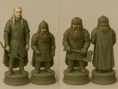 Complete Harry Potter Chess Set 3D print model