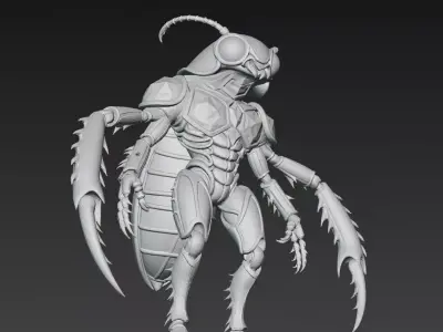 Insect Carapace Demon 3D model