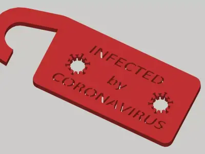 DOOR CLIP - CORONAVIRUS Free 3D model