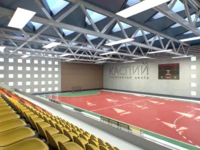 Gym Athletics Interior Low-poly 3D model