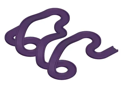 Plastic Premium Complex Racetrack Toy 3D model