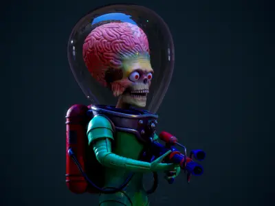 Mars Attacks Martian 3D print model