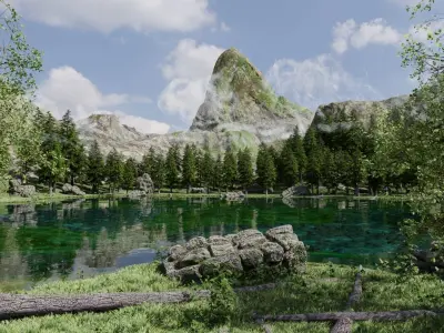 Lake Scene 3D model