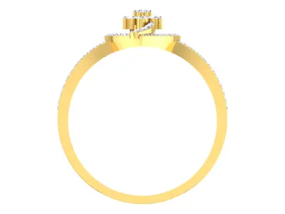 Women Ring Render 3dm STL OBJ FBX Details 3D print model 25