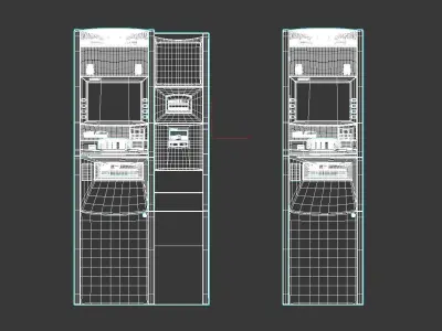 3D High poly model of ATM machines 3D model