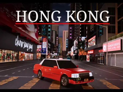 Hong Kong cityscape 3D model