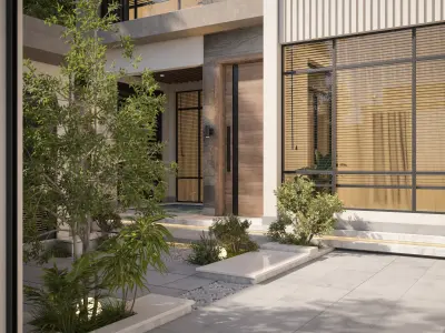  Villa garden landscape - 3D model 02 3D model