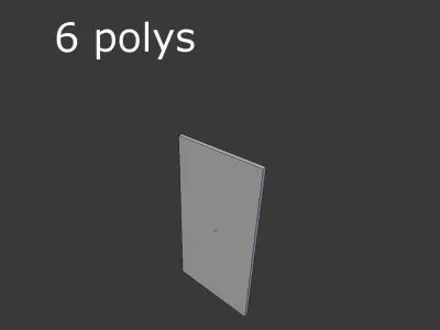 low poly door Low-poly 3D model shop