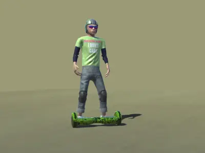 Hoverboard Actions 3D model