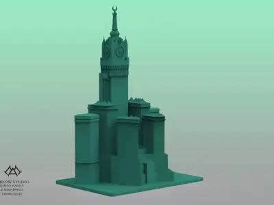 Abraj Al Bait Towers  Low Poly 3D Printable Model 3D print model