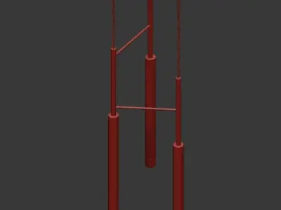 Candle Triplex 3D model