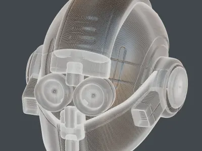 helmet high poly sculpt 3d printable  3D model 3D model