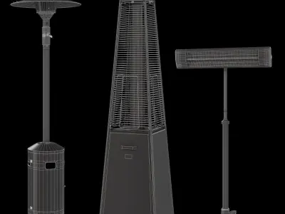 Outdoor heaters 3D model