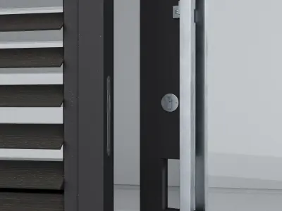 Aluminium door 229 3D model