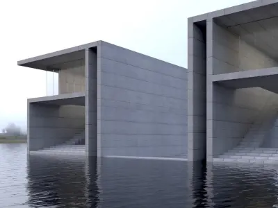 ocean house Low-poly 3D model