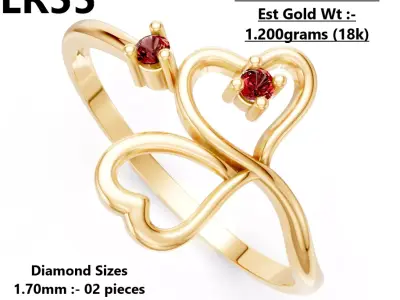 Lightweight Diamond Ring 3D print model