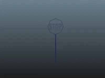 Stop Sign Free 3D model purchase