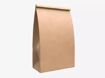 Paper bag packaging 03 3D model