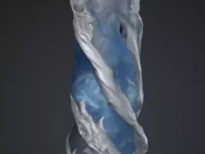 Moon Candle 3 Low-poly 3D model