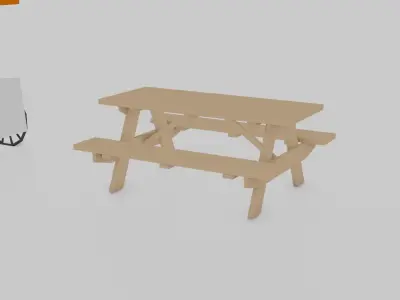 Low Poly city street props Low-poly 3D model