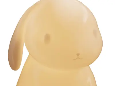 Cute night light bunny 3D model