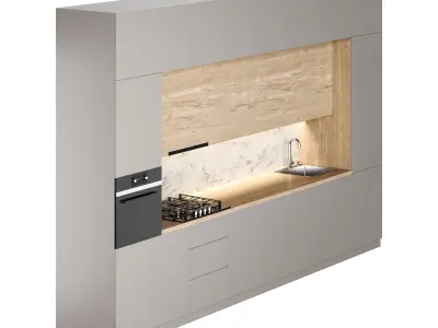 Modern kitchen 02 3D model