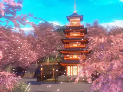 Arakurayama Sengen Park Japan 3d 3D model