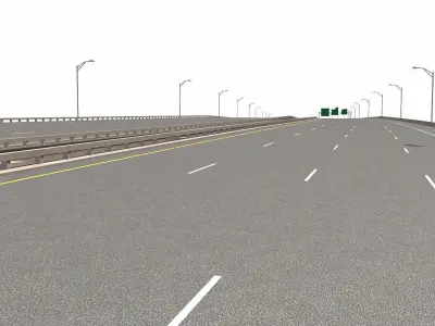 Freeway Section 3D model