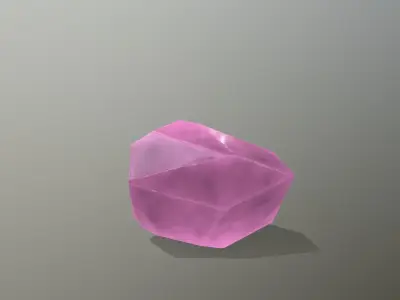Crystal Set cube Low-poly 3D model