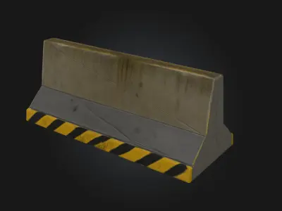 Concrete Barrier  Urban Safety and Tactical Utility 3D model