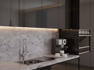 Modern Kitchen 3D model