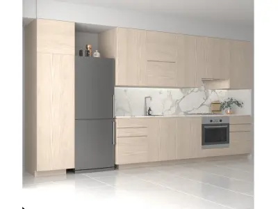 Kitchen A  - Simple Apartment Low-poly 3D model