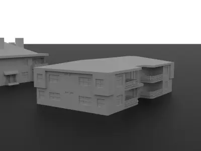 Modular Building Pack     22 Game-Ready House Models Low-poly 3D model