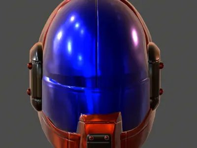 Gas mask helmet 3d model scifi Low-poly  Low-poly 3D model 384