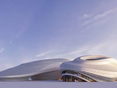 Futuristic building 48 3D model