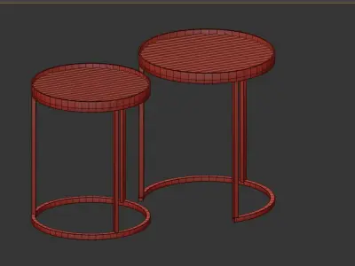 SIDE TABLE BOLI SET OF 2 3D model