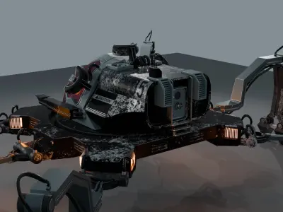 SpiderTank Sci-Fi Robot 3D model