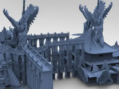 Bushido Fantasy Temples  3D model