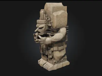 Stone Sentinel Statue  Eternal Guardian of Forgotten Realms 3D model