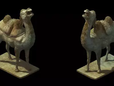 Game model - camel stone carving 3D model
