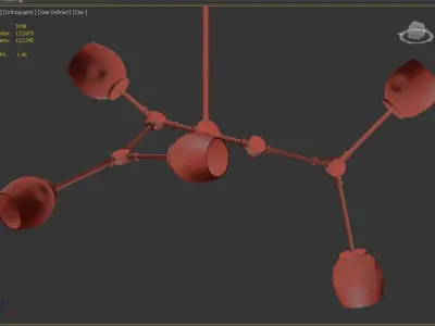 Noella Bronze Chandelier 3D model