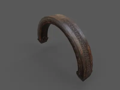 Old wood arc Low-poly 3D model