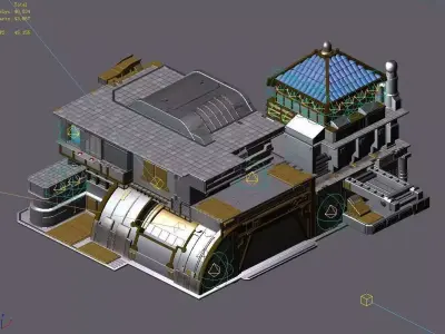 Space Station - Warehouse 01 3D model