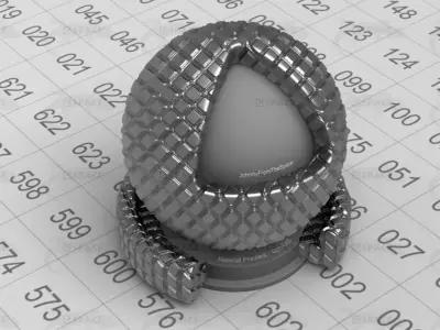 Chrome matte 3D model  Texture