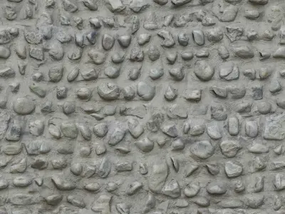  PBR Stone Texture 07 - River Rock and Pebble Stone - 4K Scanned Texture