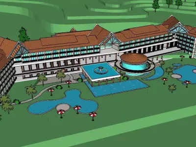 vacation spot-Resort-Fashion Leisure Hotel-0162 3D model