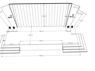stage modern design  3D model