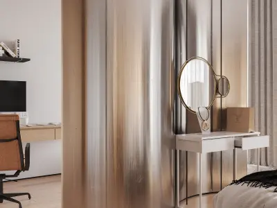 Minimalist modern studio scene 3D model
